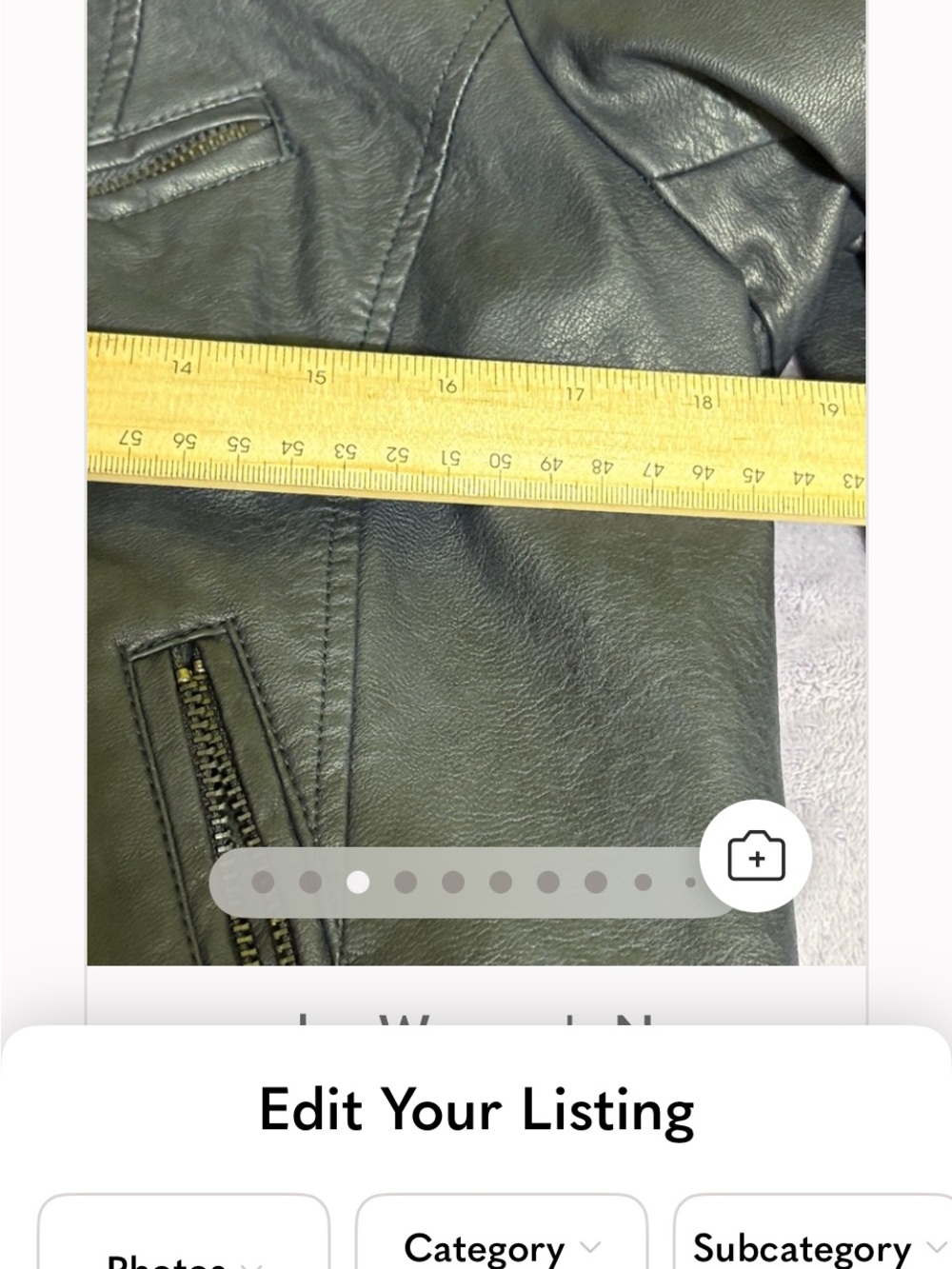 A New Day Navy Faux Leather Moto Jacket Size M Target Vegan Leather - Picture 11 of 11